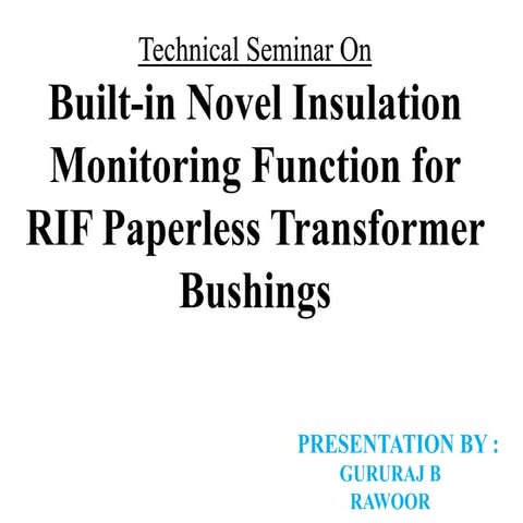 Dry type RIF(RIP) condenser transformer bushing advantages | PDF