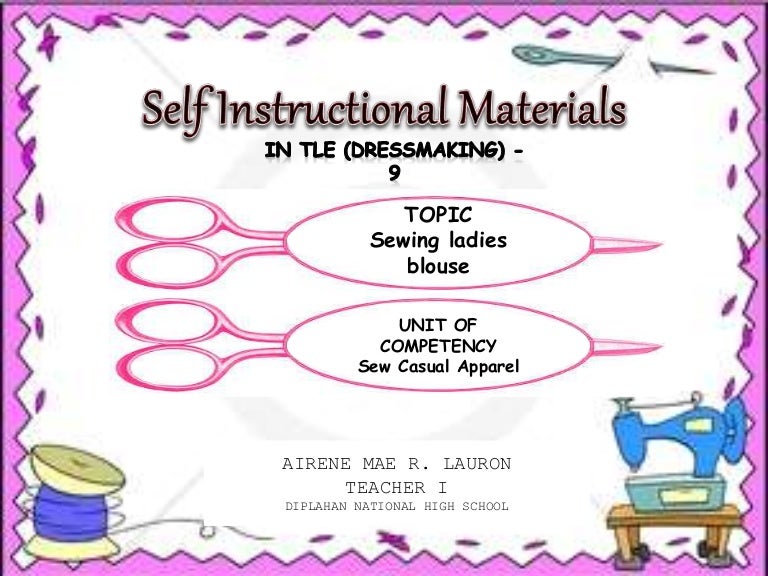 My self instructional materials