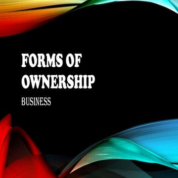 Forms of Ownership