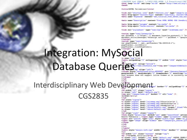 Mysocial databasequeries