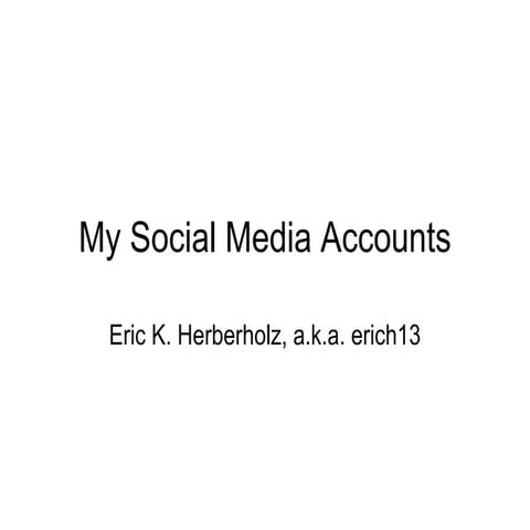 My Social Media Accounts