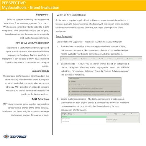 My Socialtools - Brand Evaluation