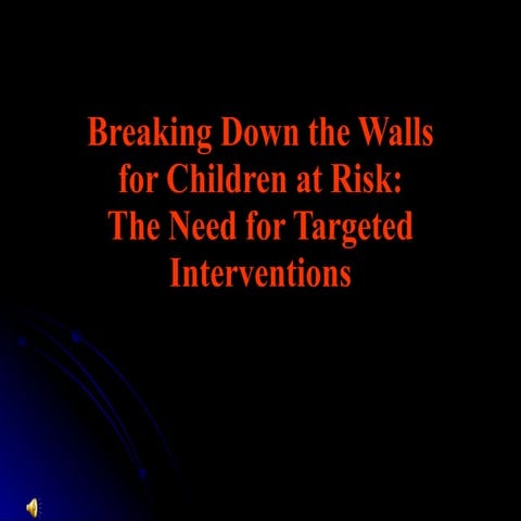 Steve Vitto :A Case for Tarheted Imterventions and PBIS