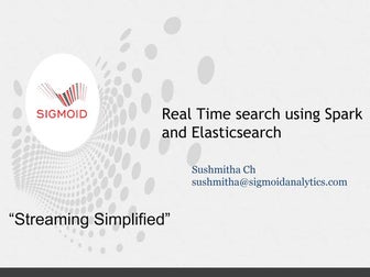 Real Time search using Spark and Elasticsearch