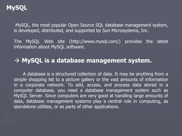 Introduction to Mysql