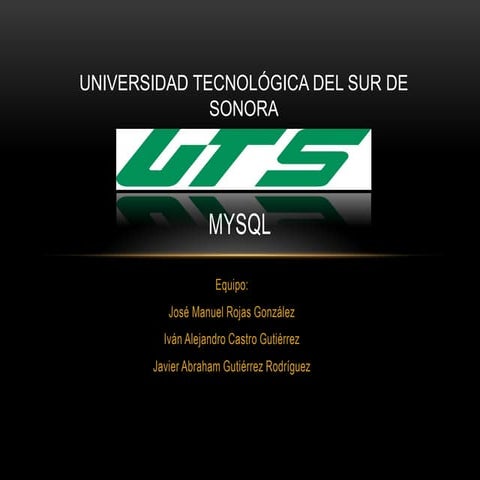 introducción a base de datos MySQL