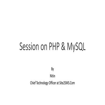 PHP and MySQL | PPT