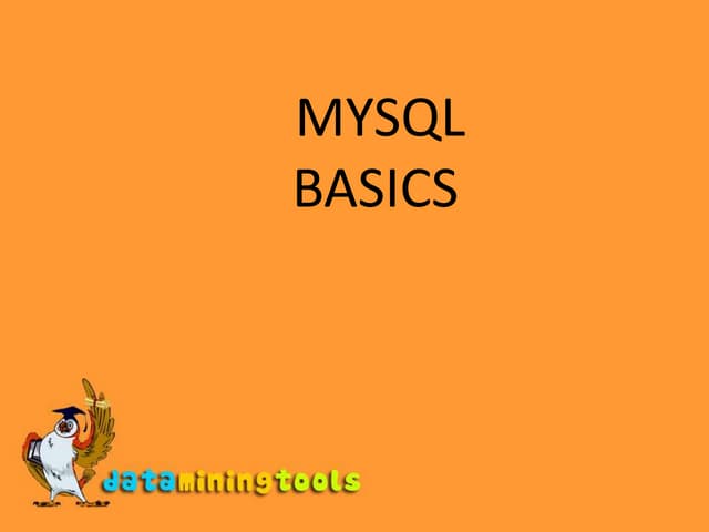 MySql:Basics | PPT