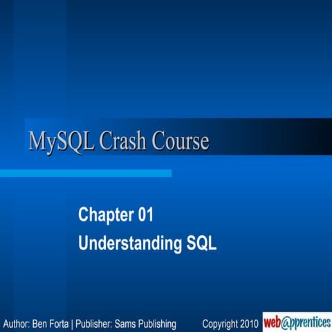 MySQL Crash Course, Chapter 1 | PPT