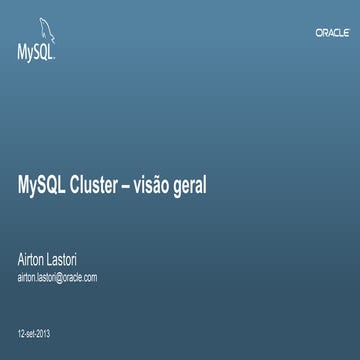 MySQL Cluster - visão geral