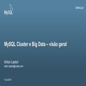 MySQL Cluster e Big Data