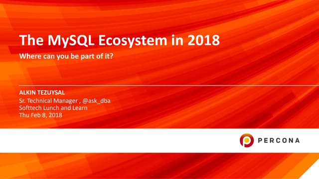 Mysql ecosystem in 2018