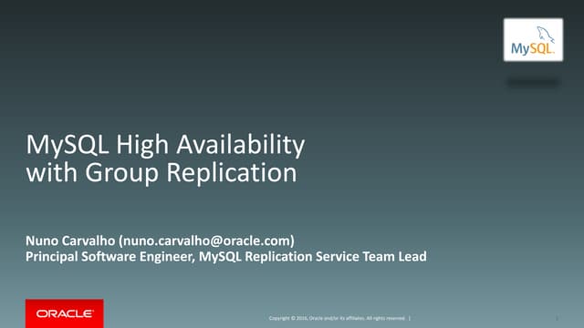 MySQL High Availability with Group ...