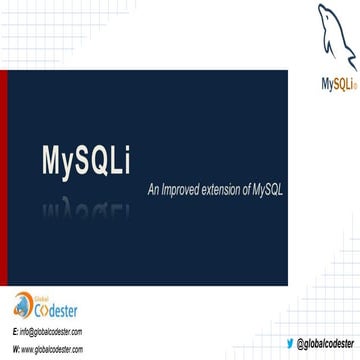 MySQLi - An Improved Extension of MySQL | PPT