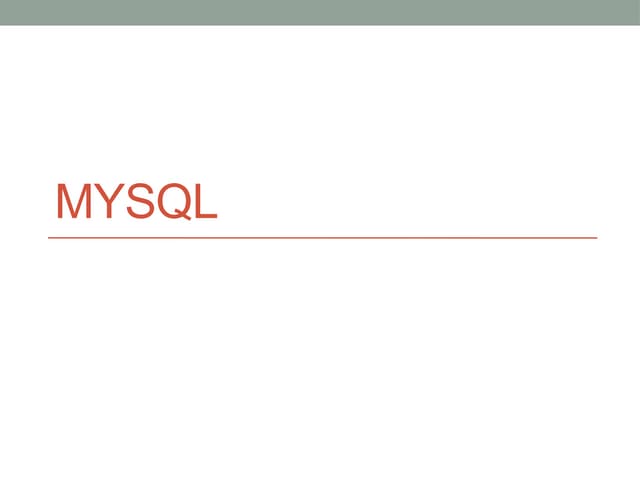 MySqL_n.pptx edshdshfbhjbdhcbjdchdchjcdbbjd | PPT