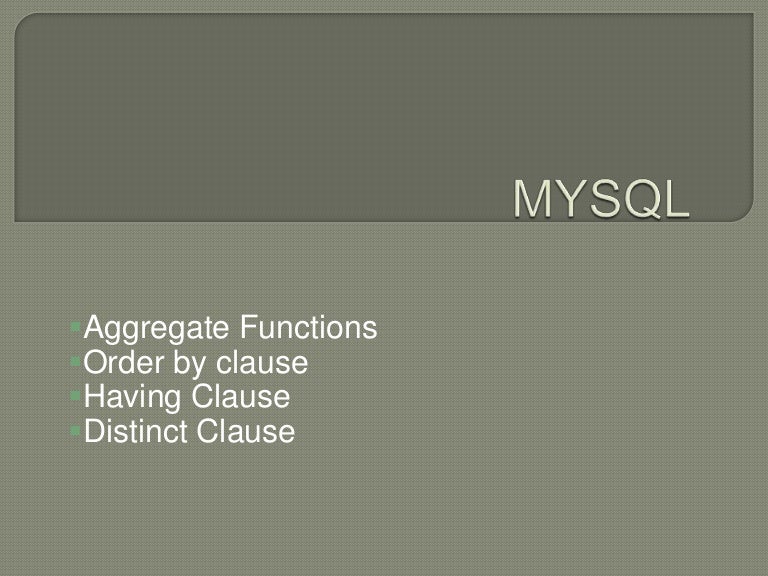 Mysql order by clause