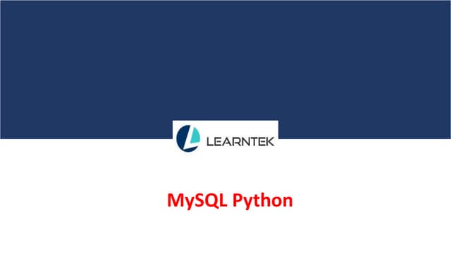 Mysql python