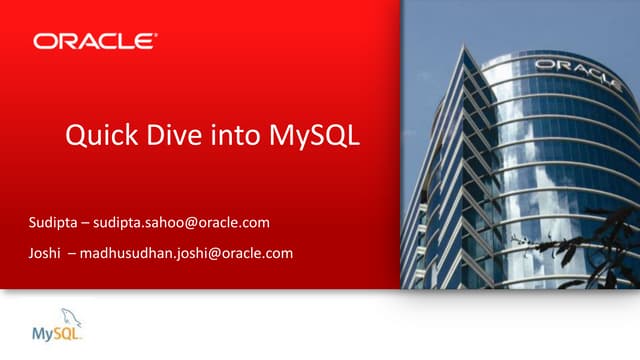 MySQL Quick Dive