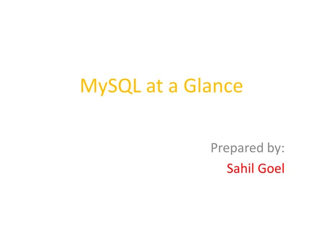 MySql | PPT