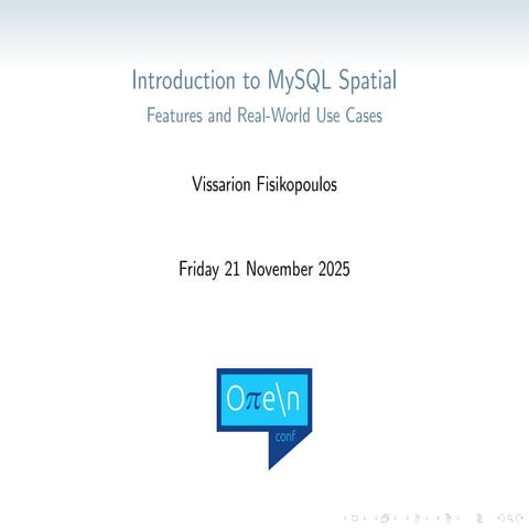 Introduction to MySQL Spatial Features and Real-World Use Cases