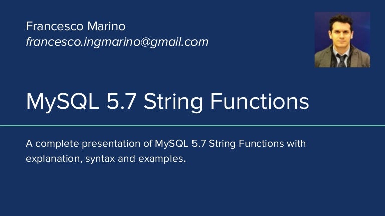 mysql string