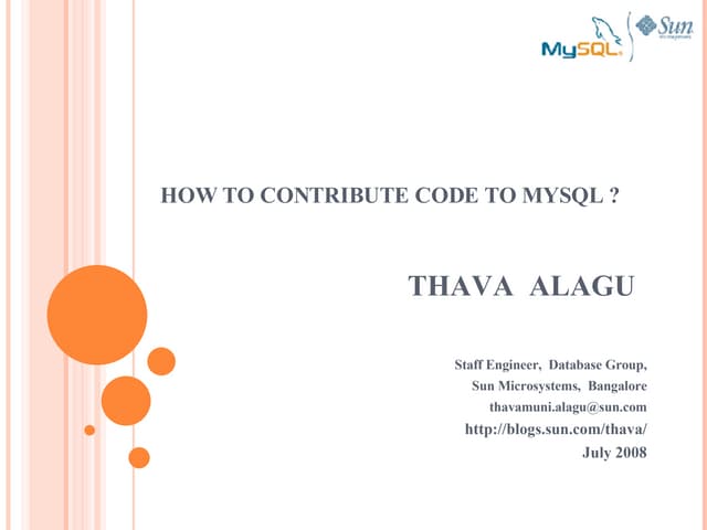 How to Contribute Code to MySQL?