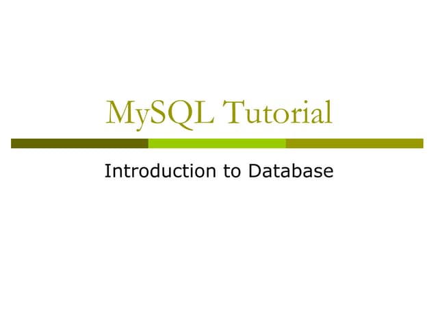 MySQL 指南