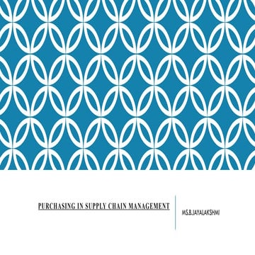 purchasing in supply chain management activites