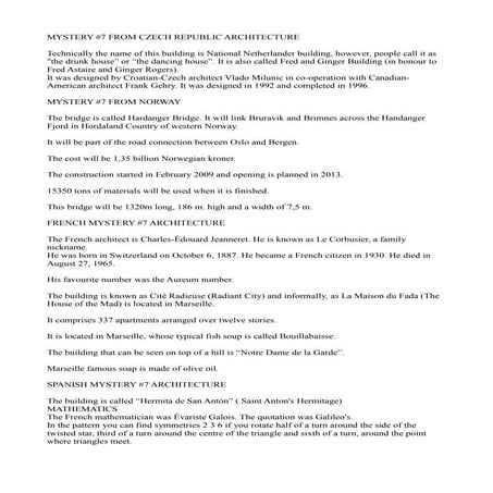 Spanish solution of mysteries round 7