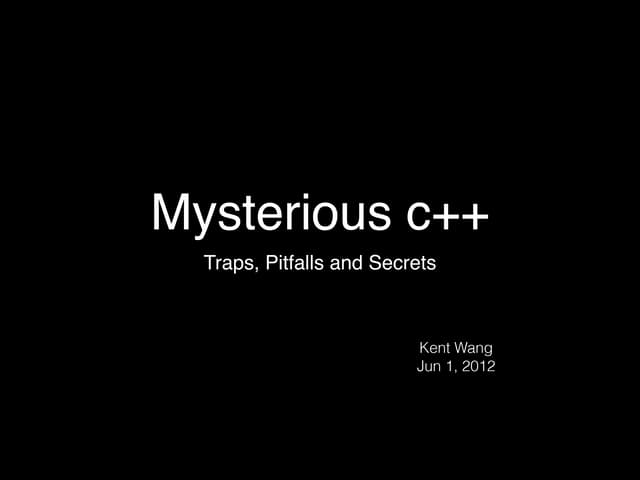 Mysterious c++