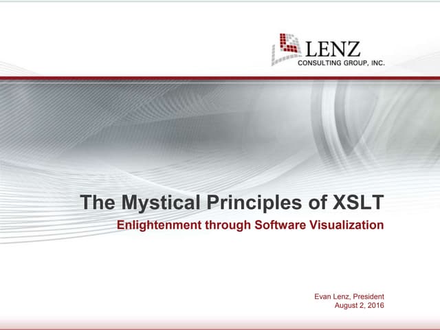 The Mystical Principles of XSLT: Enlightenment through Software Visualization