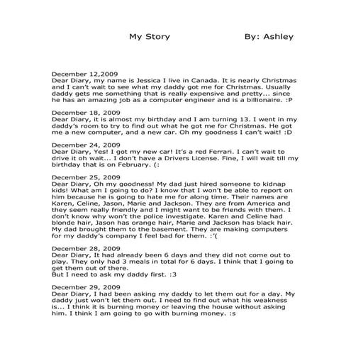 My Story By: Ashley