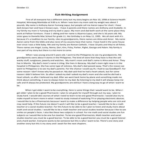 Aaron's My story rough draft 2 | DOCX