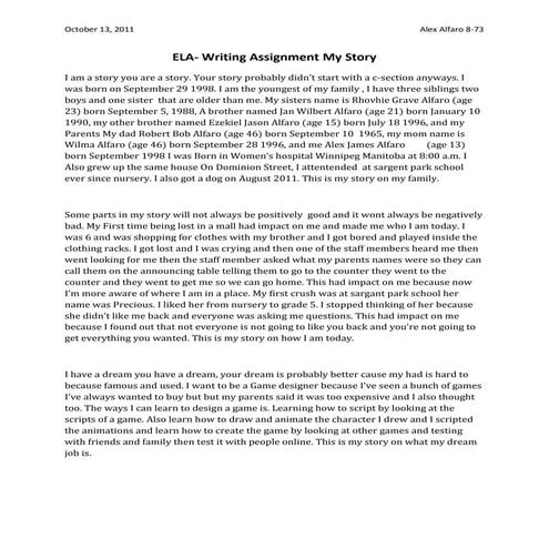 Aaron's My story rough draft 2 | DOCX