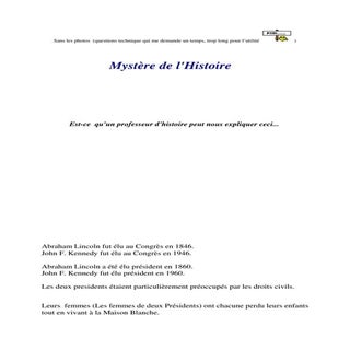 Mystère de l'histoire   