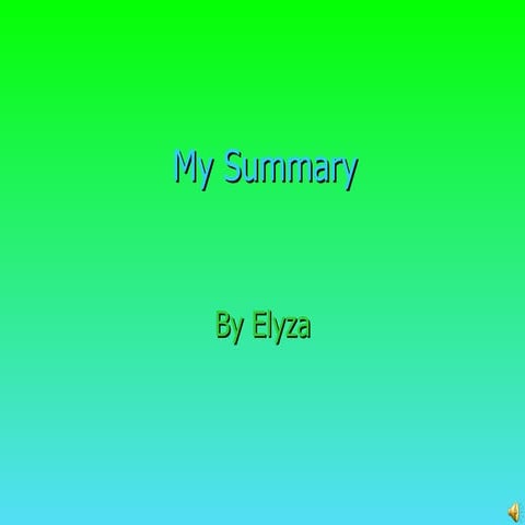 My Summary