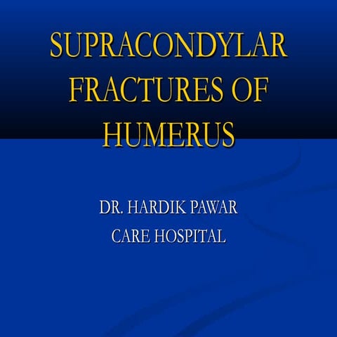 supracondylar fracture humerus in children