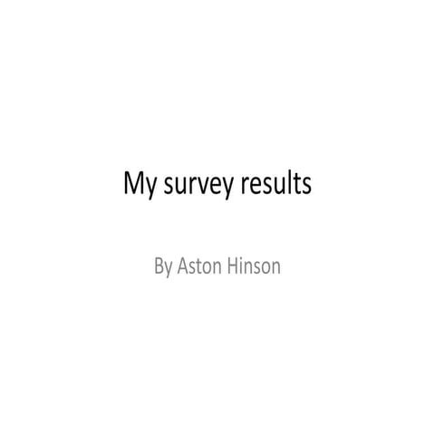 My survey results