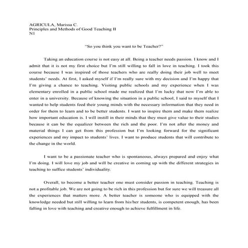 My teaching philosophy