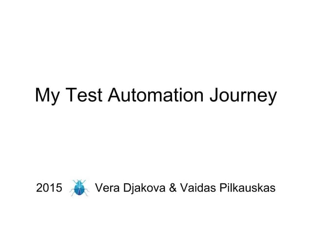 My Test Automation Journey