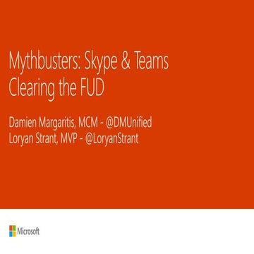 Mythbusters: Skype and Teams