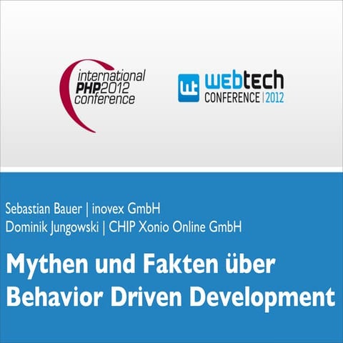 Mythen und fakten über behavior driven development