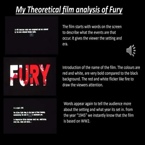 My theoretical film analysis of fury