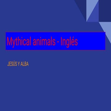 Mythical animals   inglés