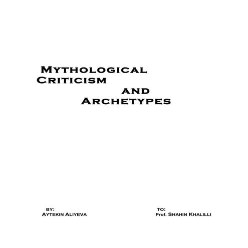 Mythological Criticism