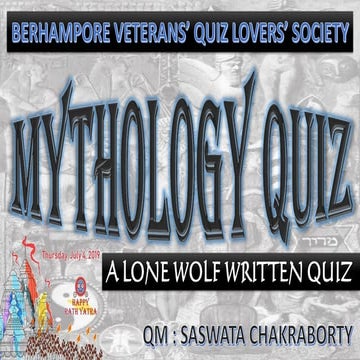 MYTHOLOGY QUIZ
