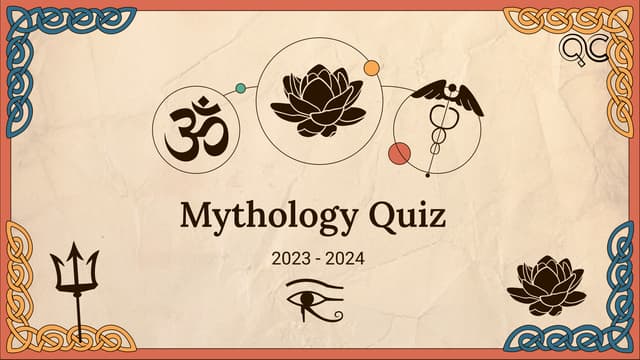 Mythology Quiz-4th April 2024, Quiz Club NITW
