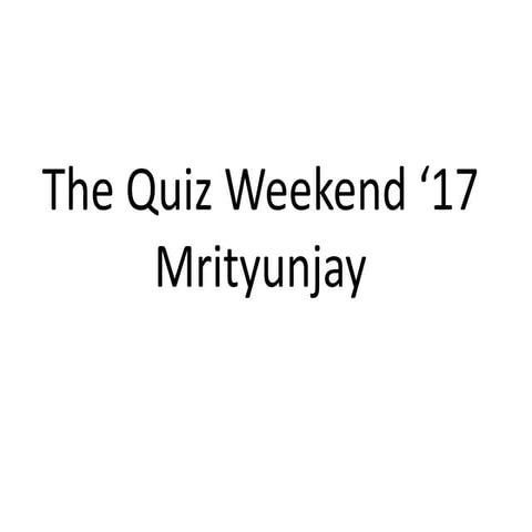 The Mythology Quiz | Quizweekend '17