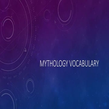 Mythology Vocabulary