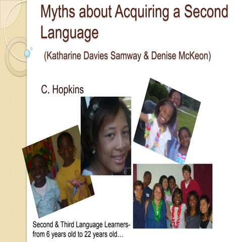 Myths About Acquiring a Second Language